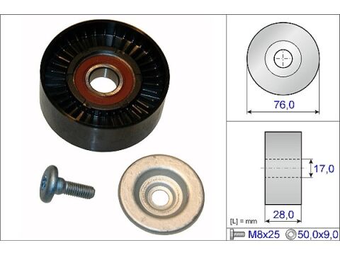 Mercedes C Serisi W203 C 200 CGI V Kayış Gergi Rulmanı | INA 532 0648 10