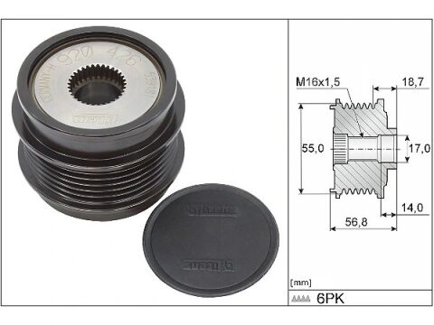 Mercedes E Serisi W213 E 300 EQ Boost Alternatör Kasnağı | INA 535 0341 10