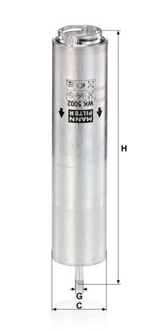 BMW X5 Serisi E70 3.0d M57D30N2 M57 Yakıt Filtresi | MANN WK 5002X