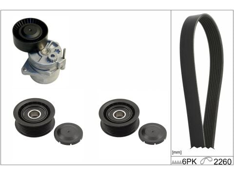 Mercedes C Serisi W204 C 220 CDI BlueEFFICIENCY V Kayış Seti | INA 529 0115 10