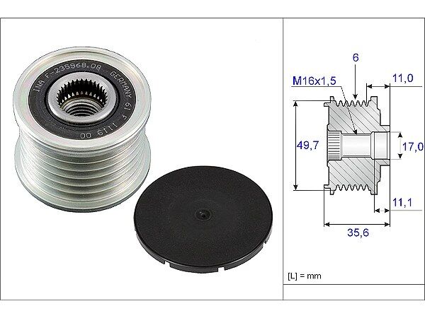 Mercedes E Serisi W211 E 280 CDI Alternatör Kasnağı | INA 535 0086 10