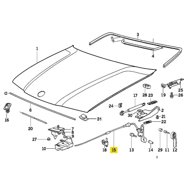 GKL 341817 | Bmw E36 Kaput Telı