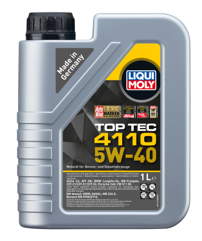 Liqui Moly TopTec 4110 5W-40 Motor Yağı (1 Litre) | LQM-21478