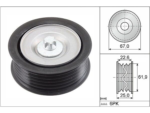 Mercedes S Serisi W221 S 350 V Kayış Gergi Rulmanı | INA 532 0866 10