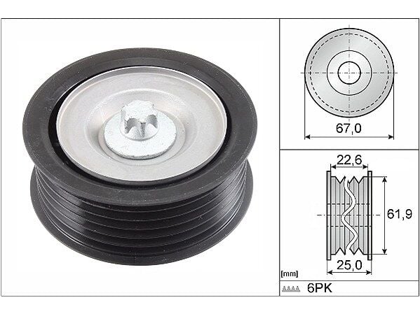 Mercedes C Serisi W203 C 350 V Kayış Gergi Rulmanı | INA 532 0866 10