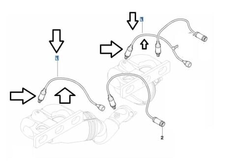 BMW 3 Serisi E46 M52 M54 Oksijen Sensörü Kat. Öncesi | BOSCH 0258003477
