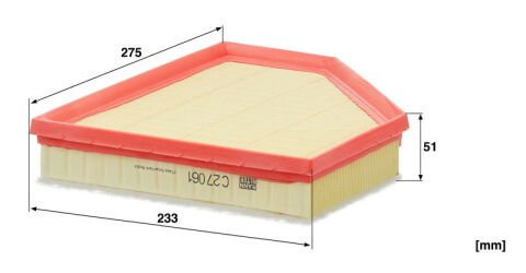 BMW 3 Serisi G20 320d B47 Hava Filtresi | MANN C 27061