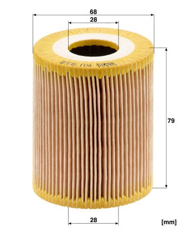 BMW 5 Serisi E39 525 d M57 Yağ Filtresi | MANN HU 818X