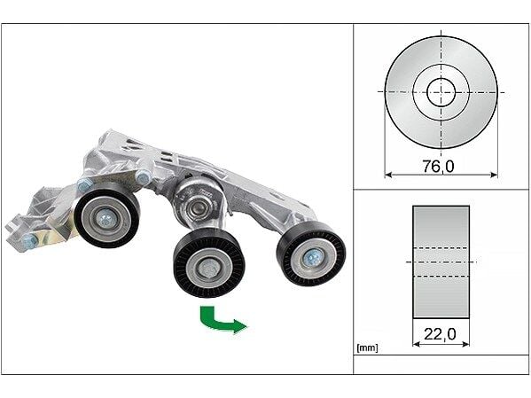 Mercedes A Serisi W169 A 180 CDI V Kayış Gergisi Komple | INA 534 0338 10