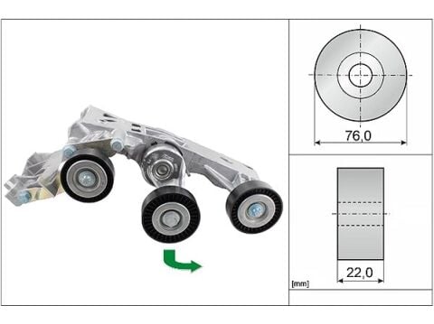 Mercedes A Serisi W169 A 180 CDI V Kayış Gergisi Komple | INA 534 0338 10