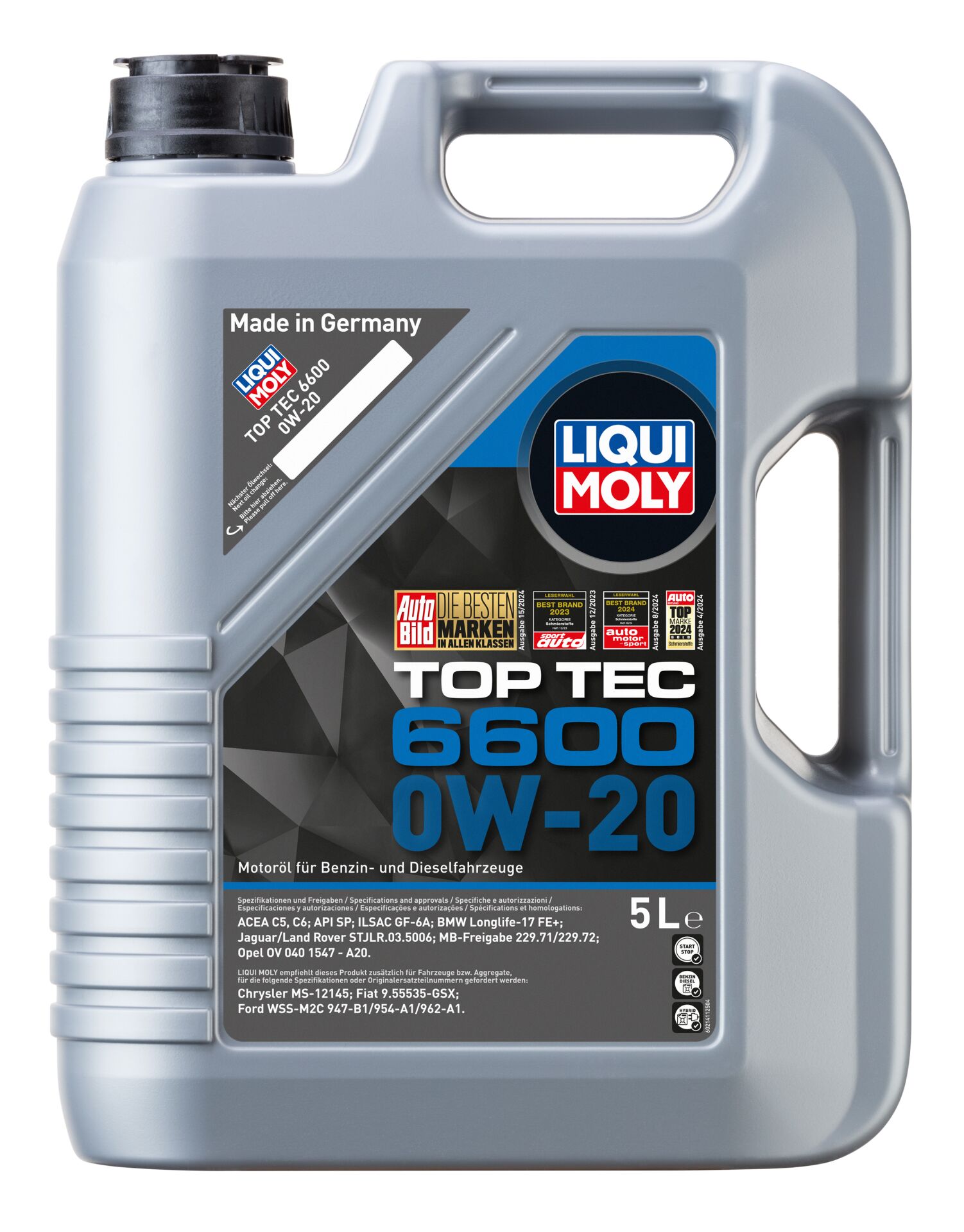 Liqui Moly Top Tec 6600 0W20 5L 5 Litre | LQM-21411