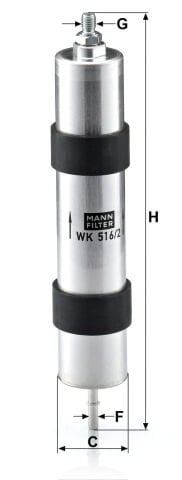 BMW 5 Serisi E39 M5 4.9 S62 Yakıt Filtresi | MANN WK 516/2