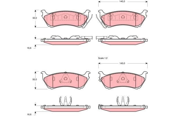 Mercedes M Serisi W163 ML 320 M112 Arka Fren Balatası | TRW GDB1379