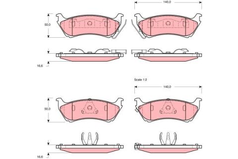 Mercedes M Serisi W163 ML 320 M112 Arka Fren Balatası | TRW GDB1379