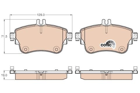 Mercedes B Serisi W246 B 180 CDI BlueEFFICIENCY OM651 Ön Fren Balatası | TRW GDB1933