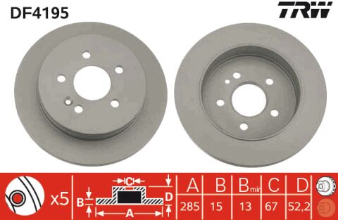 Mercedes M Serisi W163 ML 320 M112 Arka Fren Diski | TRW DF4195