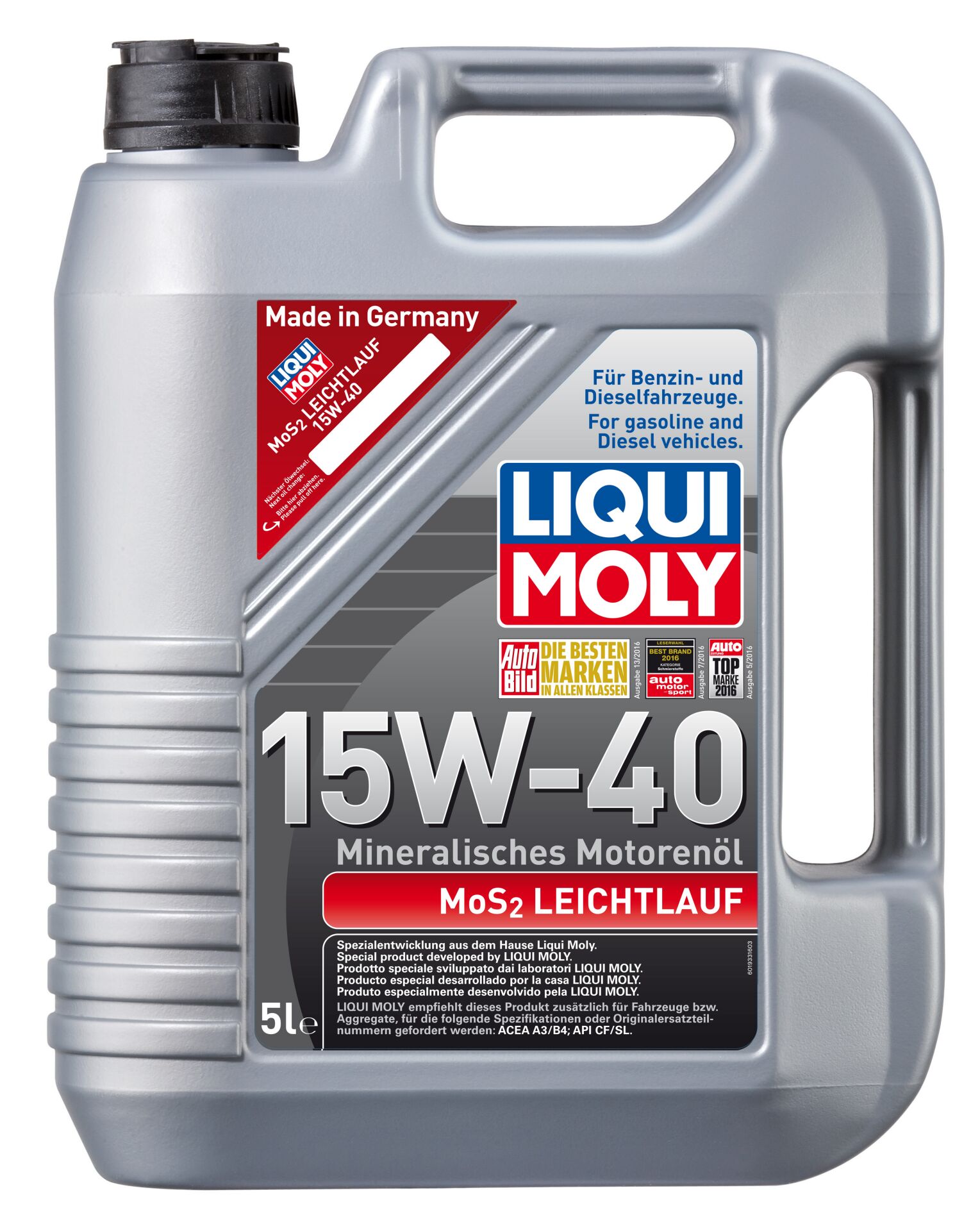 Liqui Moly Mos2 LoWFiction 15W40 5 Litre | LQM-2571