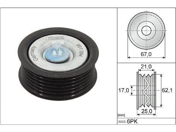 Mercedes C Serisi W204 C 200 Kompressor V Kayış Gergi Rulmanı | INA 532 0629 10