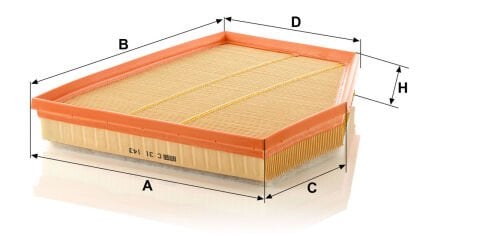 BMW 5 Serisi E60-61 535 d M57 Hava Filtresi | MANN C 31143