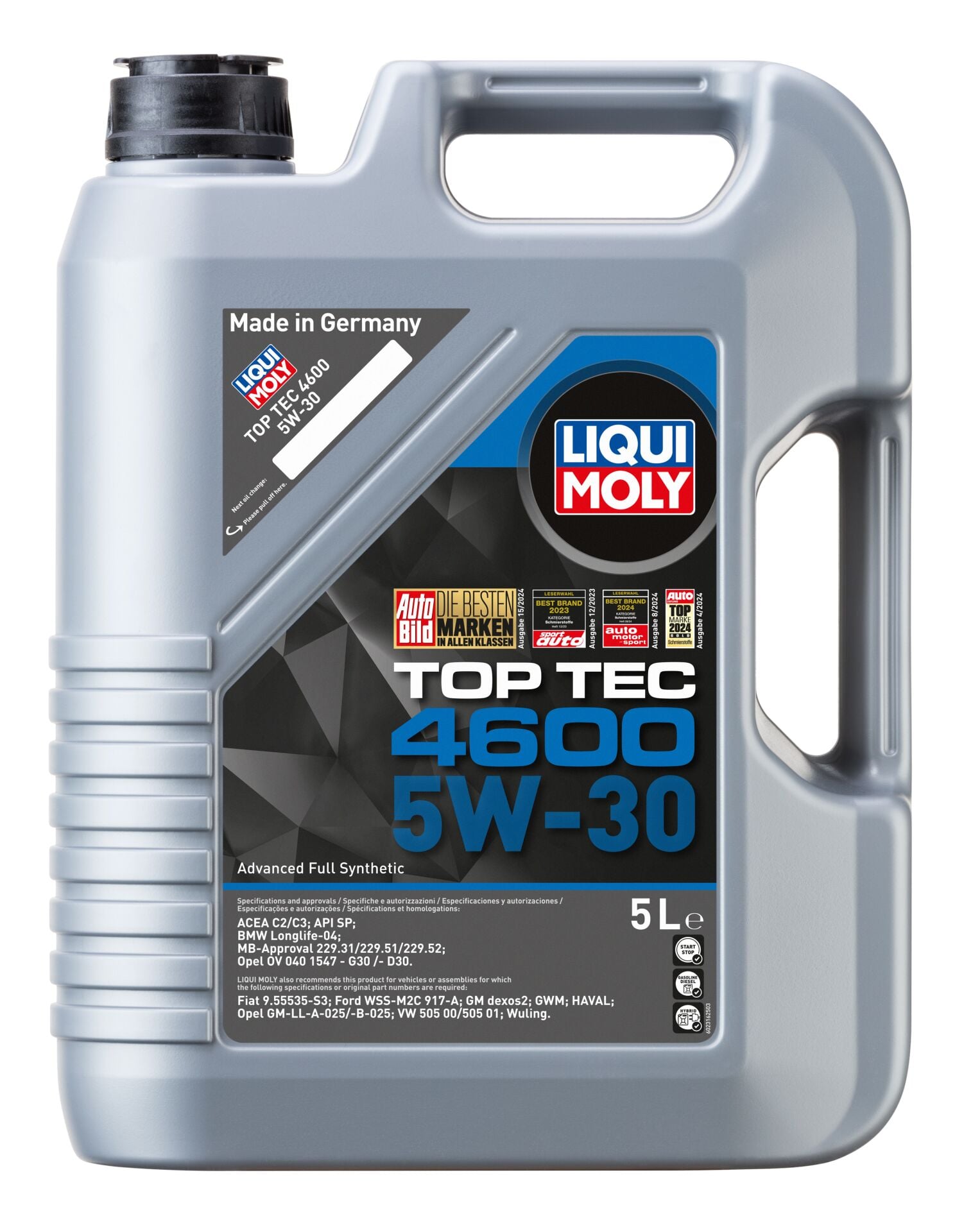 Liqui Moly Top Tec 4600 Dexos2 5W30 Motor Yağı 5 Litre | LQM-2316