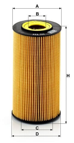 Mercedes M Serisi W163 1997-2005 ML 400 CDI OM628 Yağ Filtresi | MANN HU934X