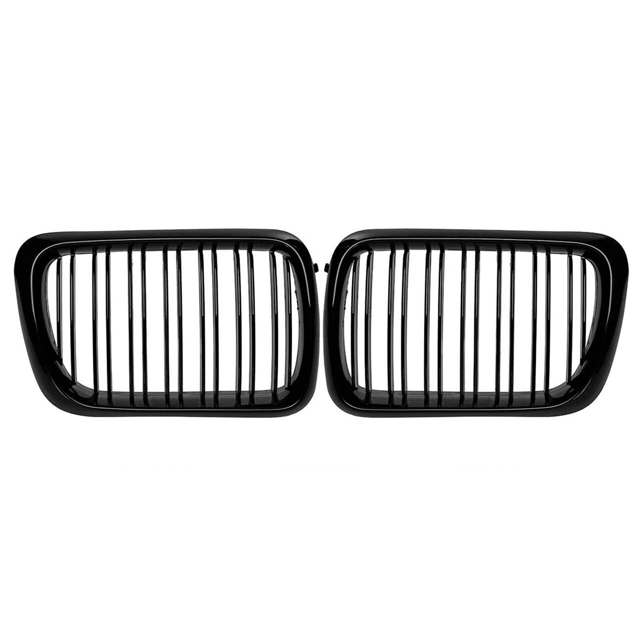 BMW E36 96-99 Piano Black Double Slat Grille Set