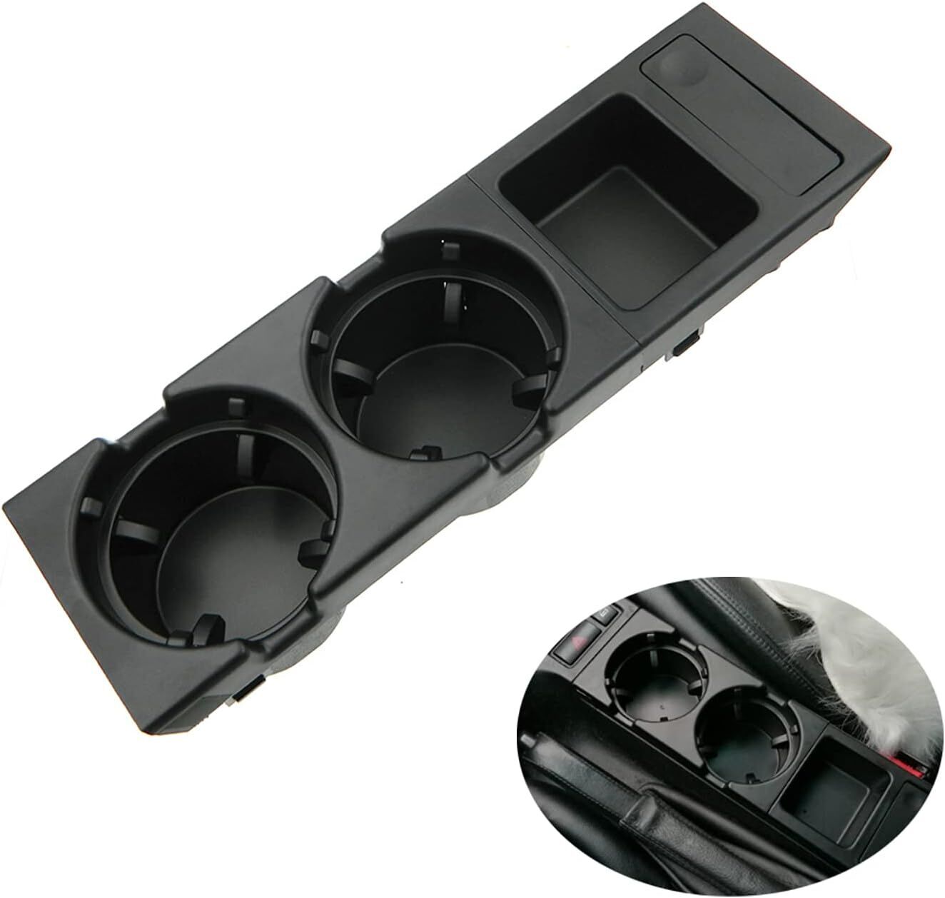 BMW E46 Cup Holder and Coin Box - Black