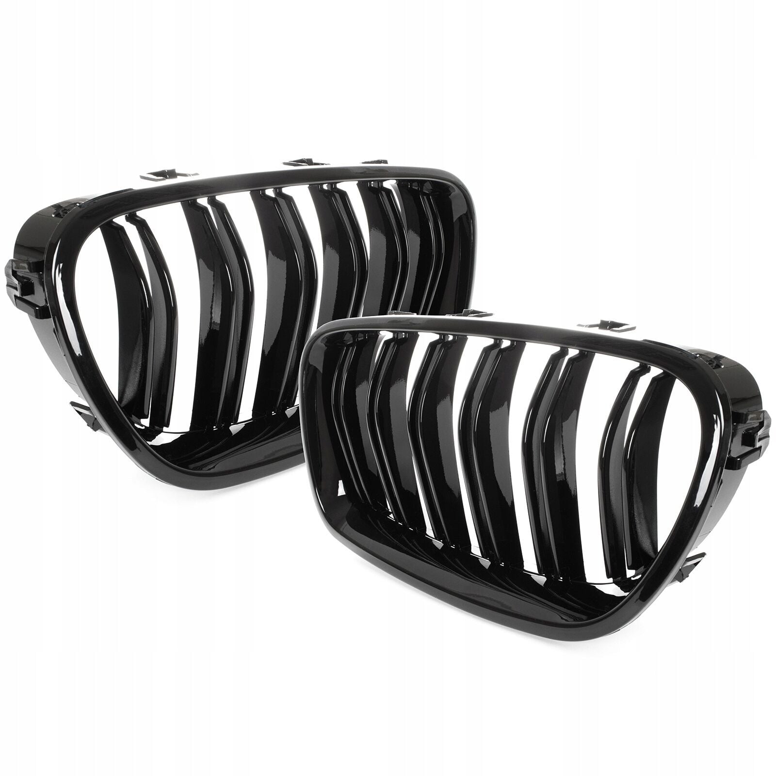 BMW F10 Piano Black Double Slat Grille Set