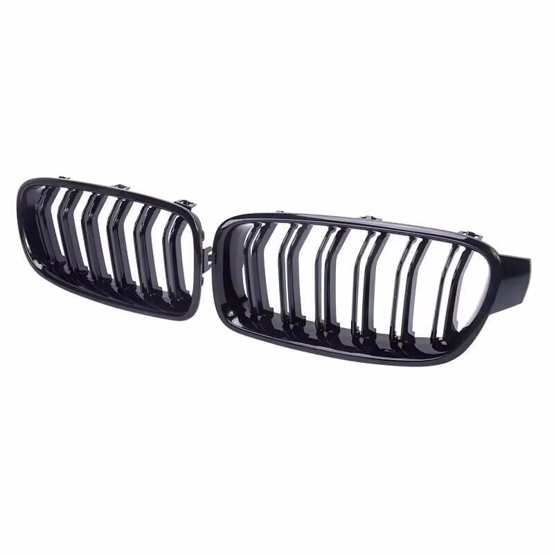 BMW F30 Piano Black Double Slat Grille Set