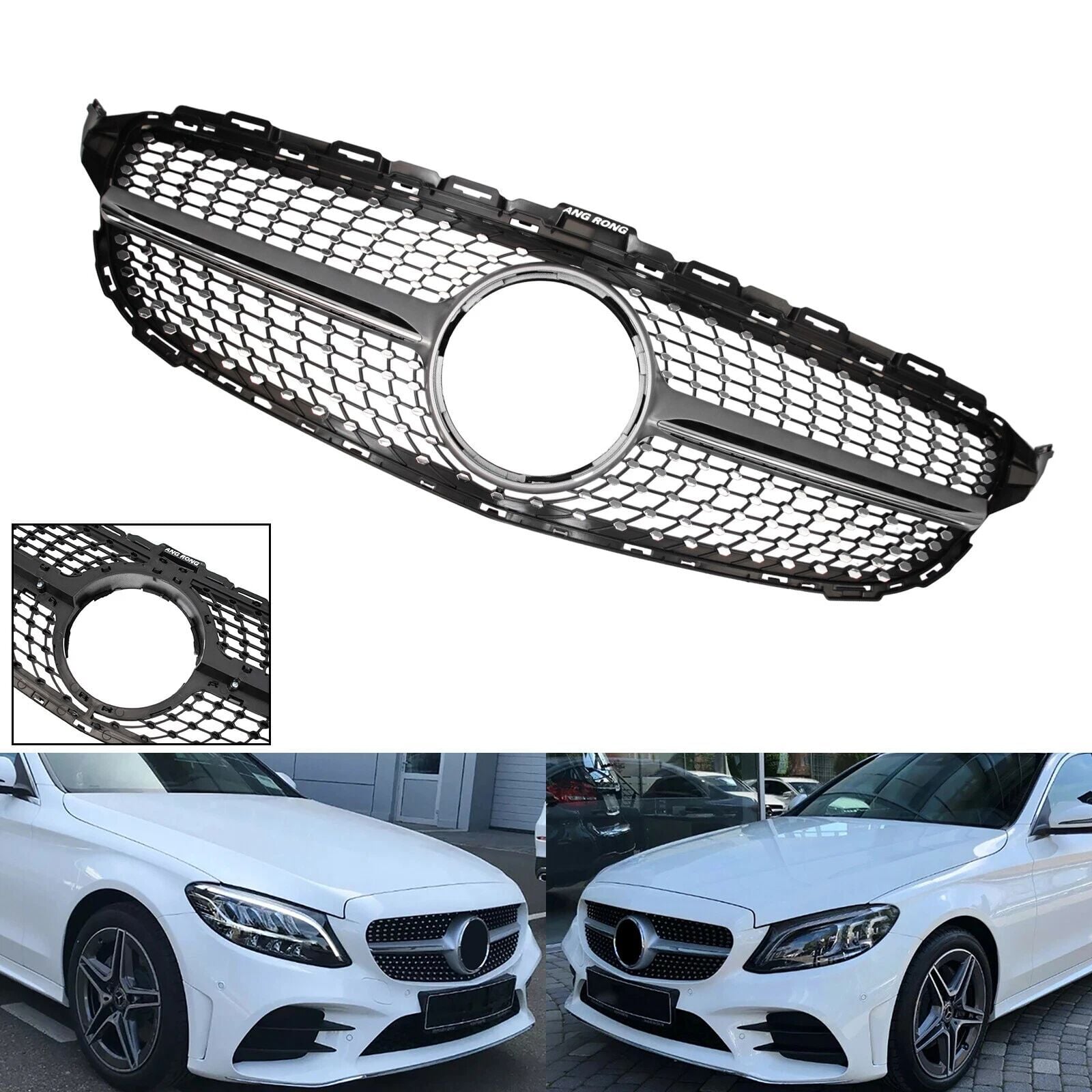 Mercedes W205 2015-2018 Diamond Chrome Grille