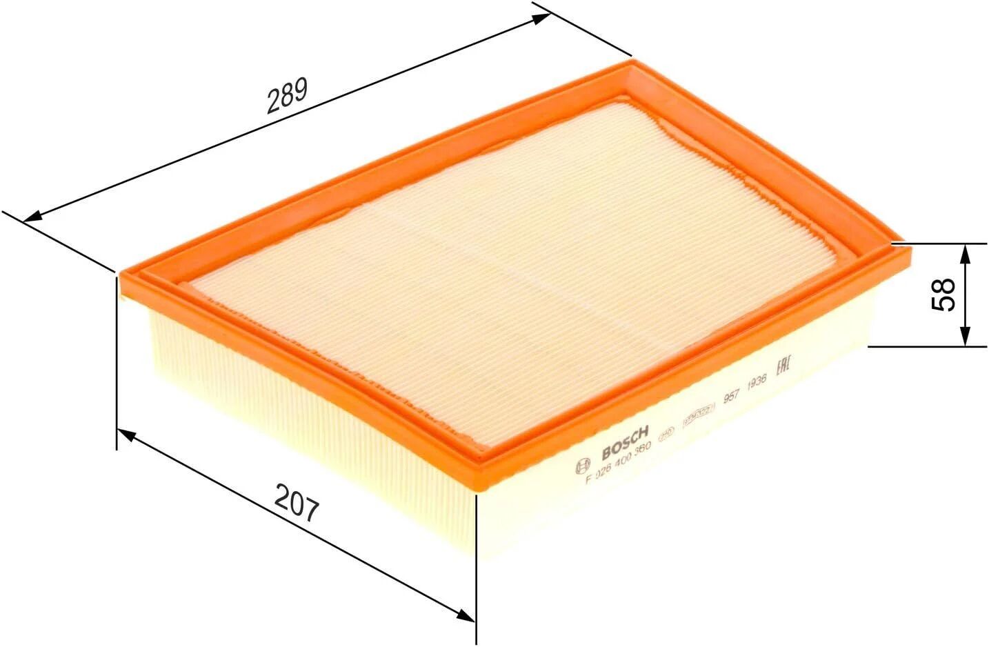 BMW 1 Series F40 Air Filter | BOSCH F026400360