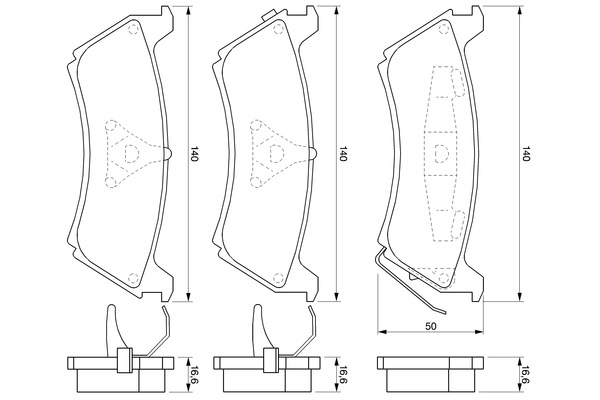 Mercedes W163 ML Fren Balatası Arka | BOSCH 0986424648
