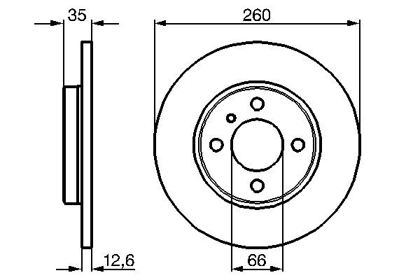 BMW E30 316 Fren Diski Ön | BOSCH 0986478029