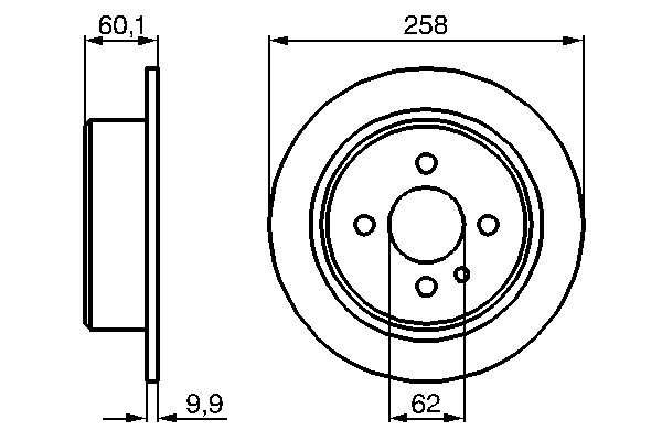 BMW E30 325i Fren Diski Arka | BOSCH 0986478034