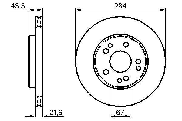 Mercedes W124 E 200 Fren Diski Ön | BOSCH 0986478186