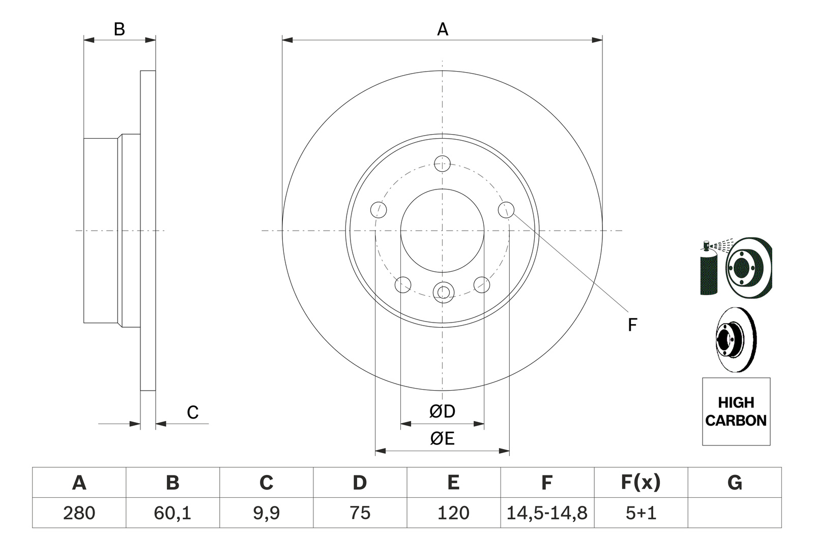 BMW E36 318is Fren Diski Arka | BOSCH 0986478561