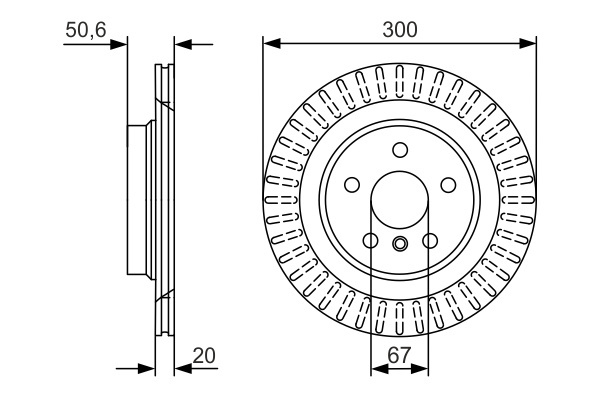 BMW F46 218d Fren Diski Arka | BOSCH 0986479C95