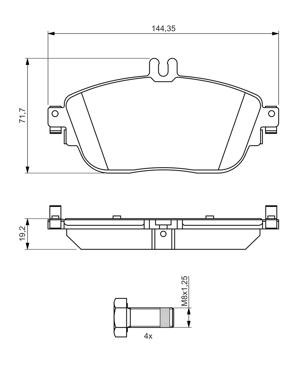 Mercedes W117 CLA 250 Fren Balatası Ön | BOSCH 0986494662