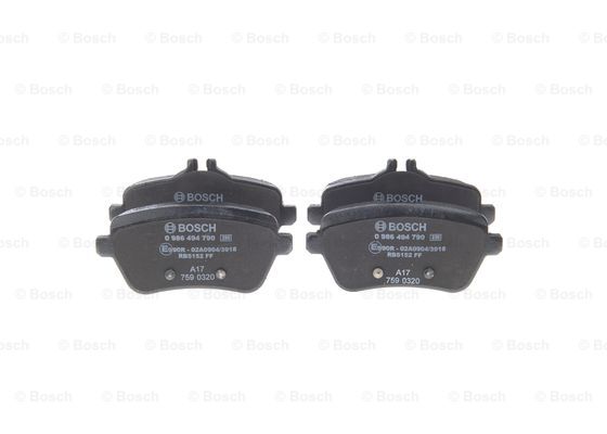 Mercedes W117 CLA 250 2.0 Fren Balatası Arka | BOSCH 0986494790