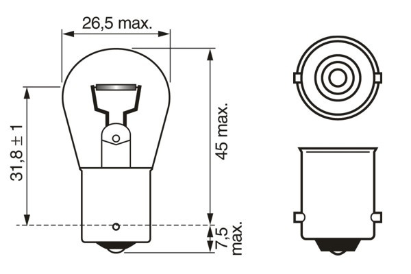 BMW E46 3 Serisi Fren Lambası Ampulü | BOSCH 1987302280