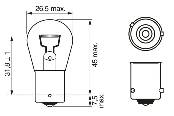 Mercedes W209 CLK Serisi Ön Sinyal Lambası Ampulü | BOSCH 1987302812