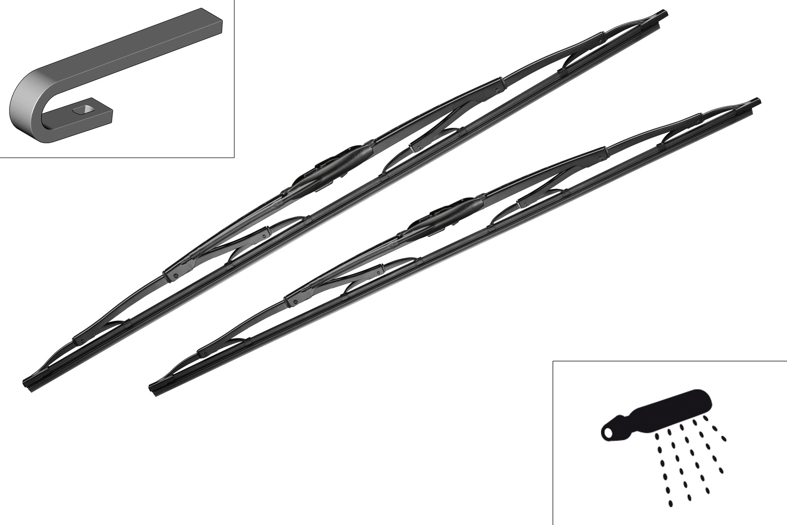 Mercedes W638 V 200 Silecek Lastiği Set | BOSCH 3397001725