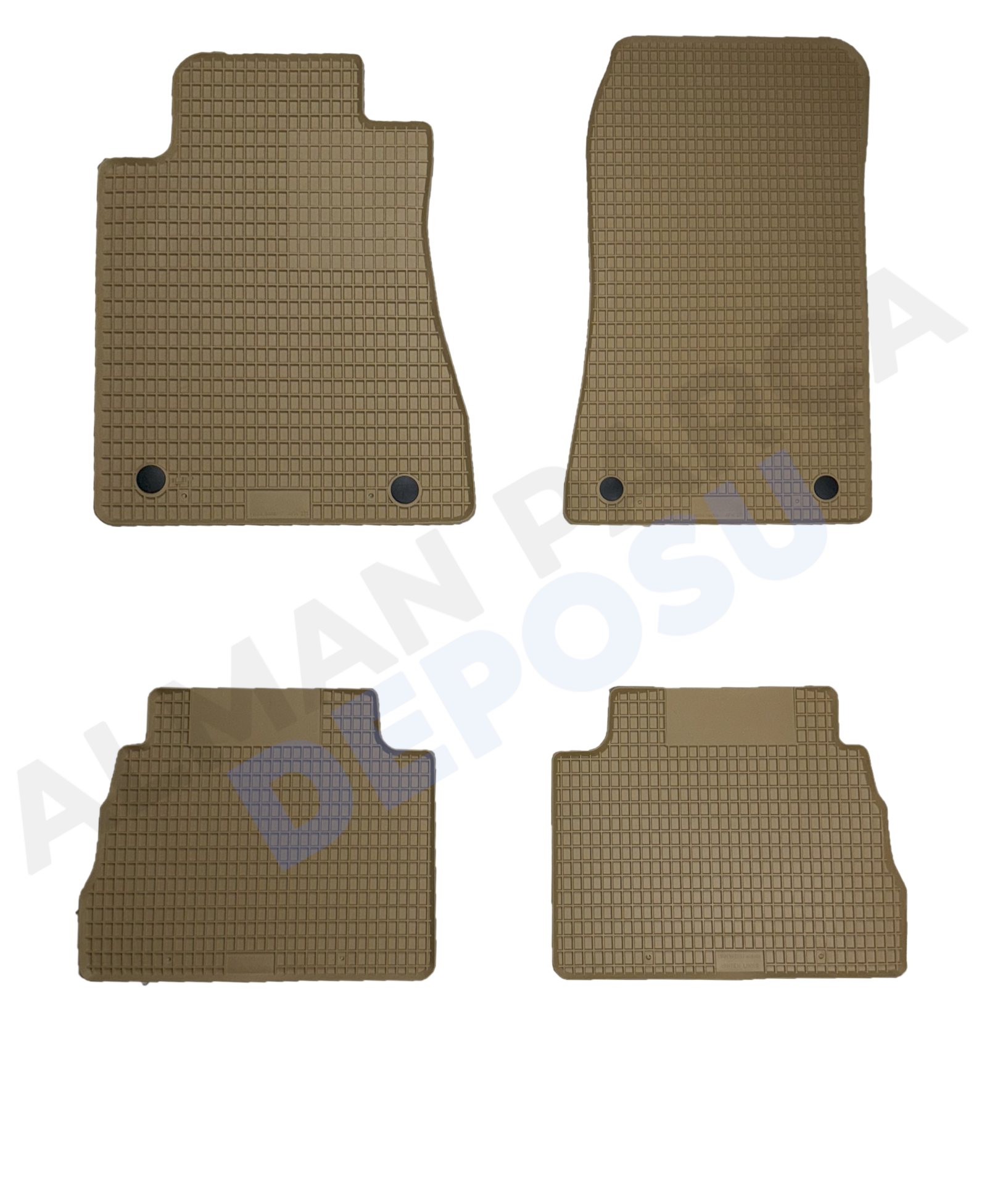 Mercedes W201 Rubber Floor Mat Beige Odorless Original Custom-Cut Schönek