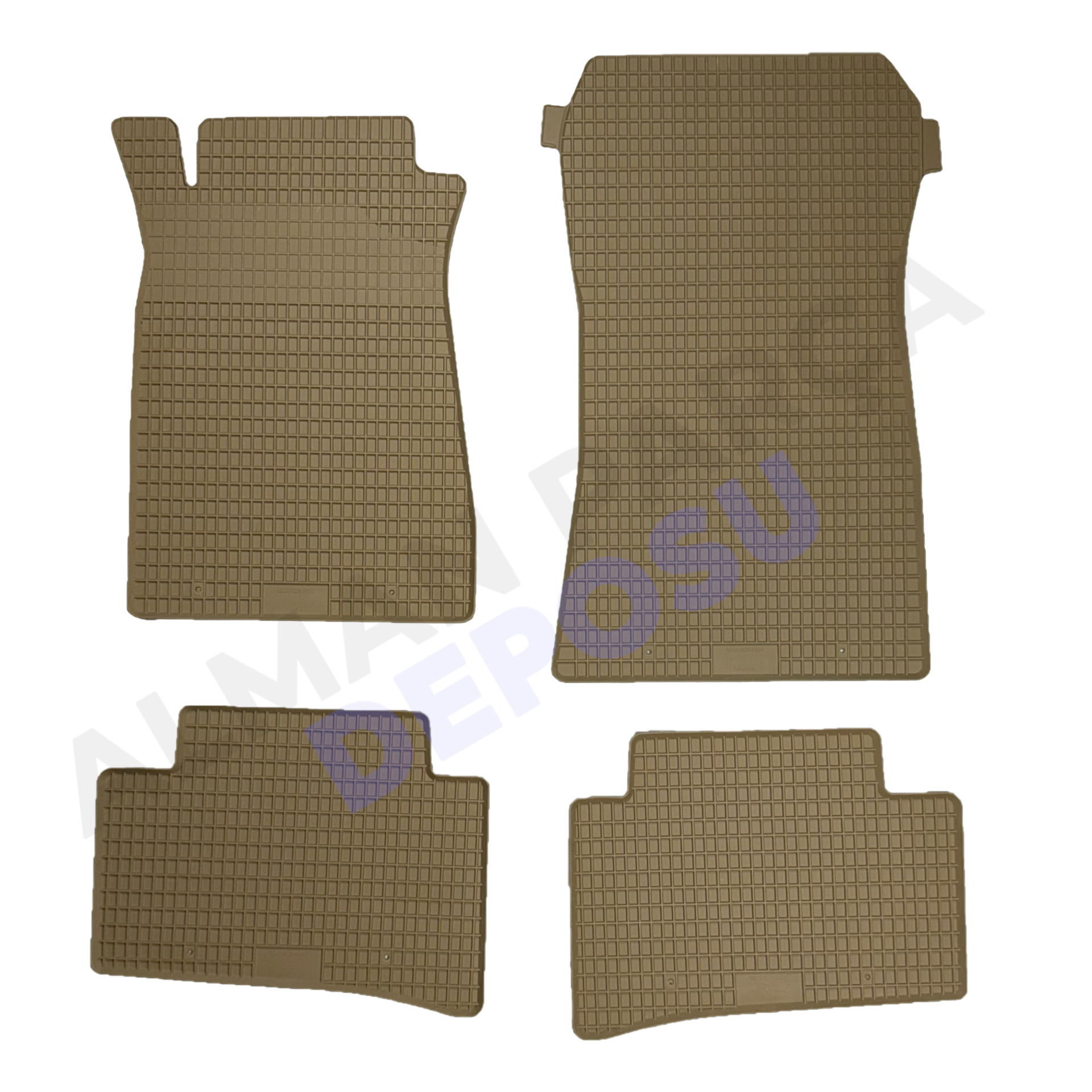 Mercedes W202 Rubber Floor Mat Beige Odorless Original Custom-Cut Schönek