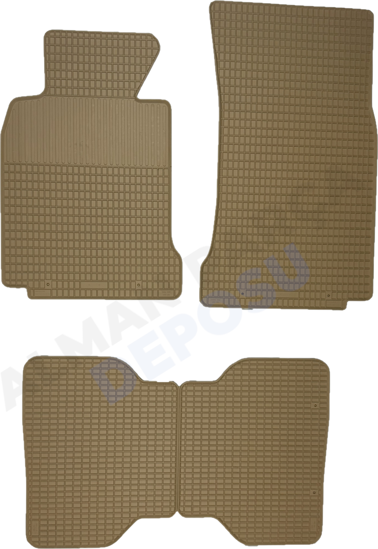 BMW E39 Rubber Floor Mat Beige Odorless Original Custom-Cut Schönek