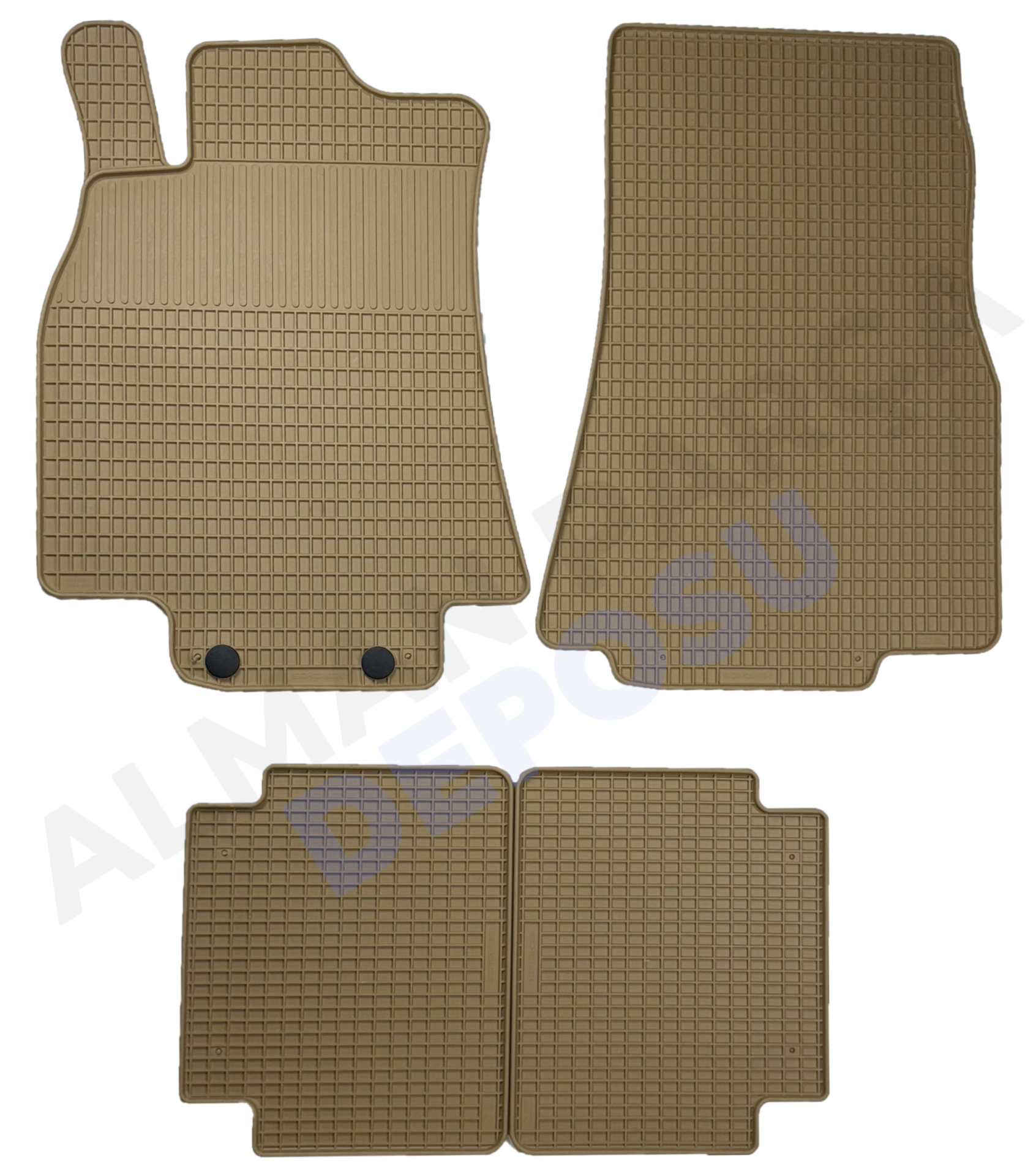 Mercedes W245 Rubber Floor Mat Beige Odorless Original Custom-Cut Schönek
