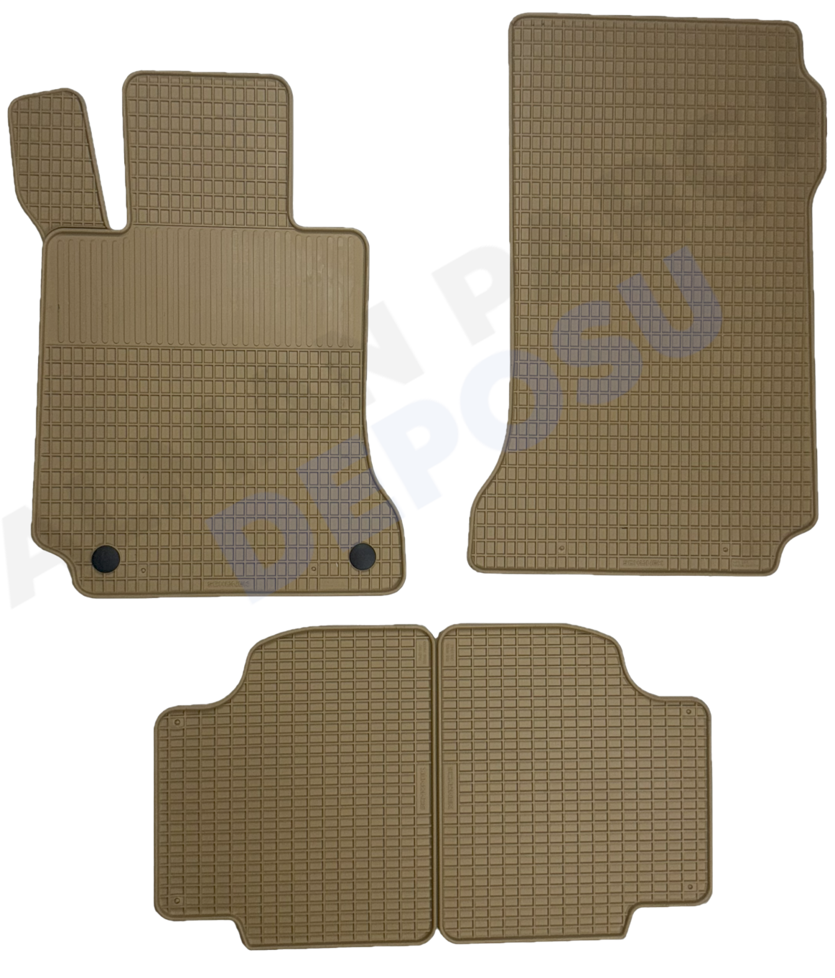 Mercedes W207 Rubber Floor Mat Beige Odorless Original Custom-Cut Schönek