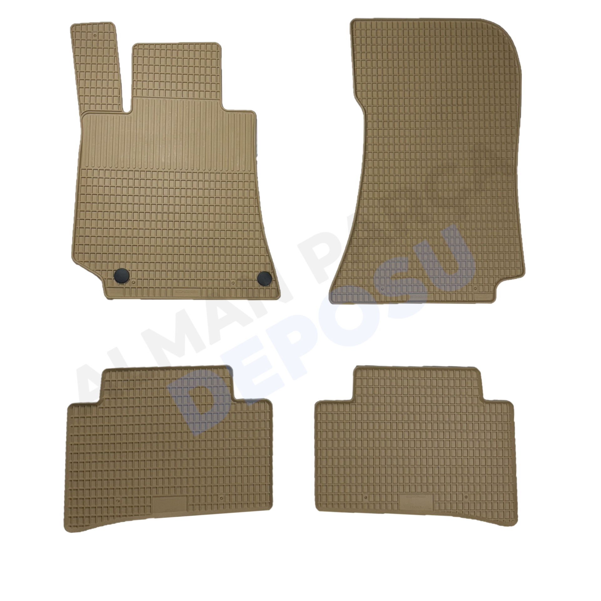 Mercedes W212 Rubber Floor Mat Beige Odorless Original Custom-Cut Schönek