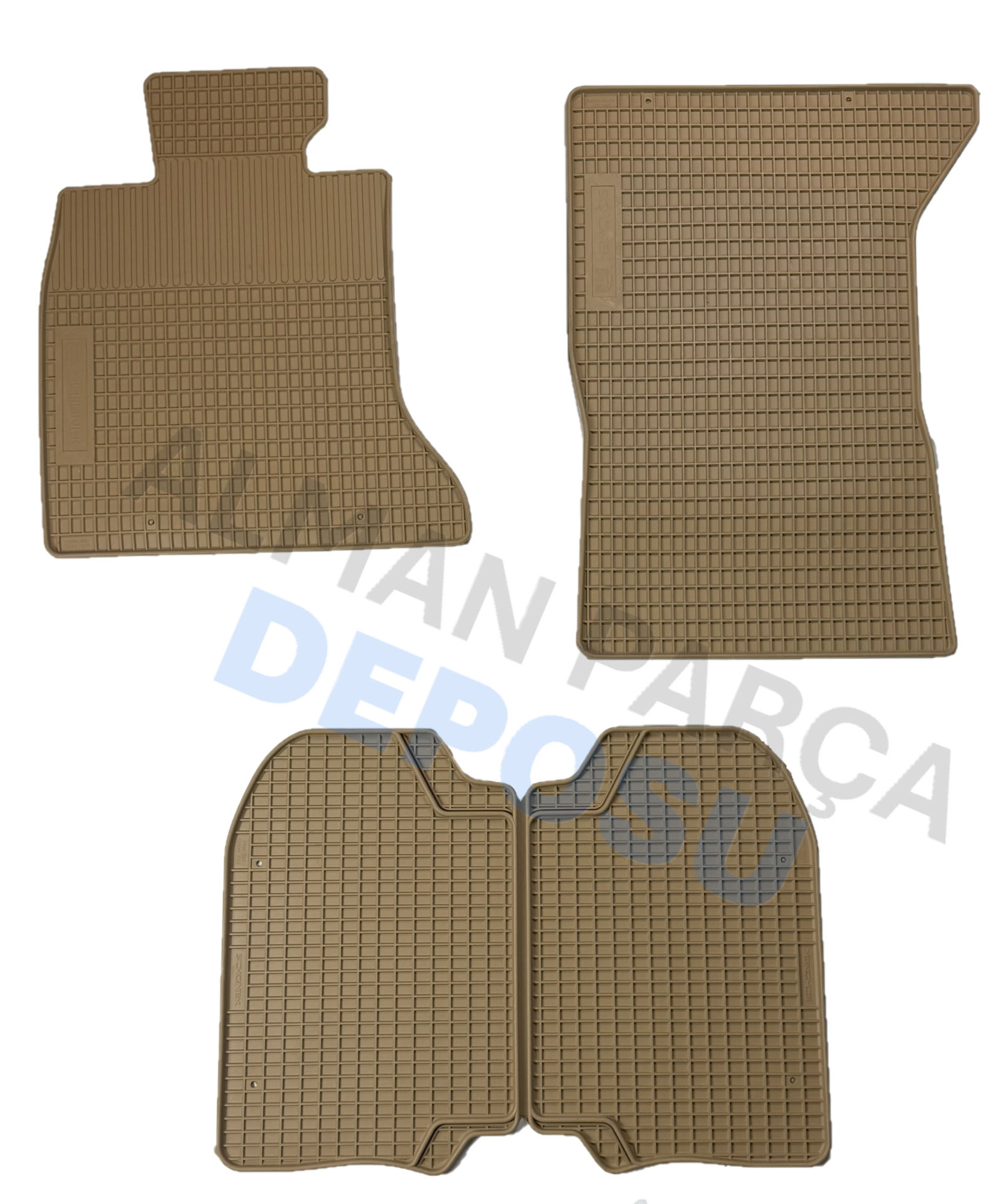 BMW F10 Rubber Floor Mat Beige Odorless Original Custom-Cut Schönek