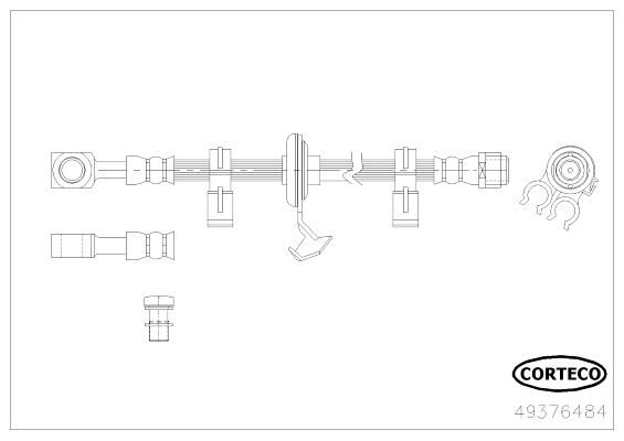 Mercedes W163 Fren Hortumu Sağ | CORTECO 49376484